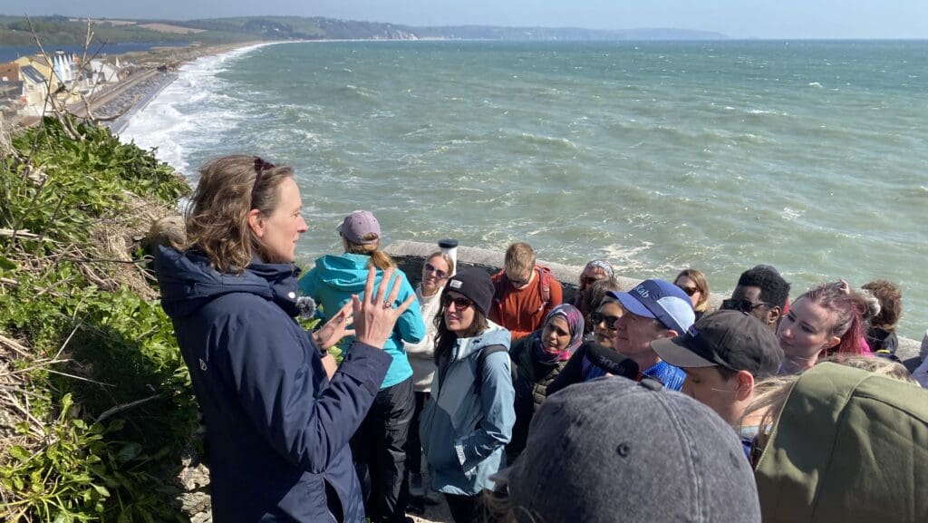 Sophie Day describing her work on the Coastwise Project in Norfolk