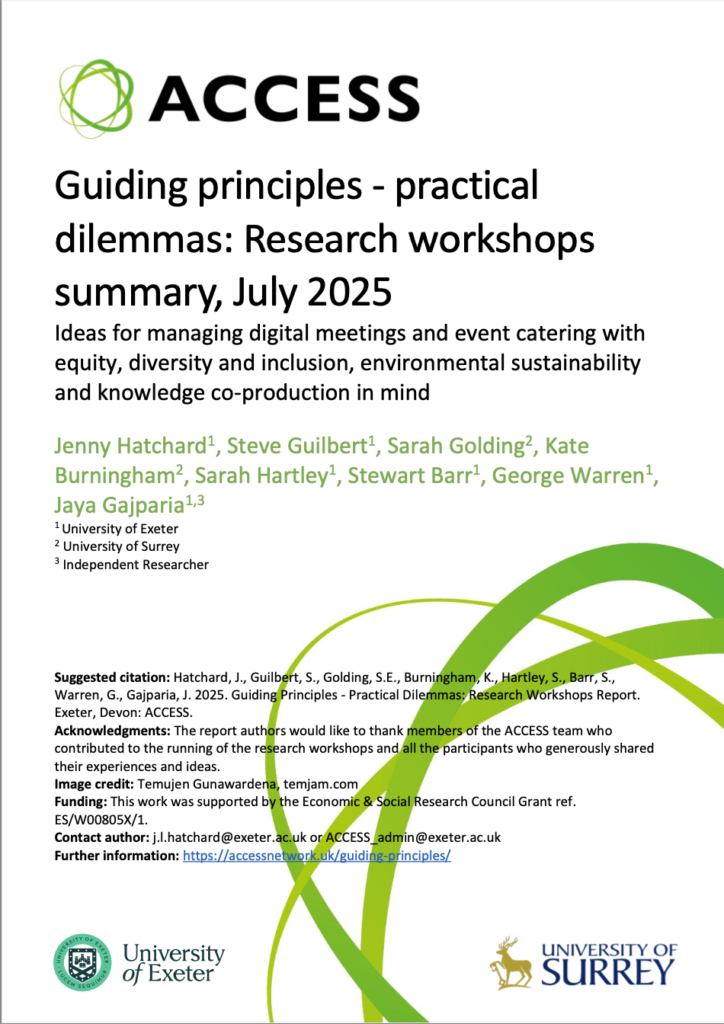 Guiding Principles workshops summary